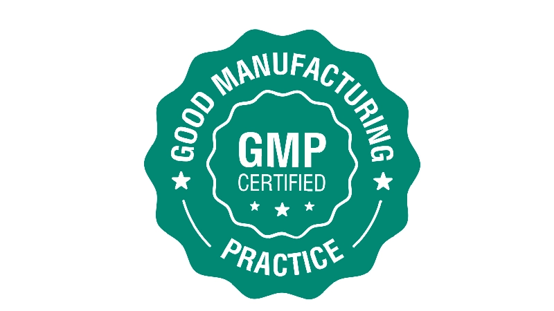 GMP sertifikat koji označava standard dobre proizvođačke prakse u proizvodnji suplemenata i dodataka ishrani.