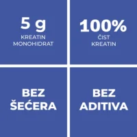 tabela koja pokazuje sastojke Biovital Kreatin monihidrata
