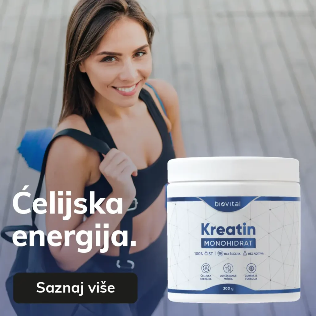 Mlada žena ide n trening i koristi kreatin za ćelijsku energiju